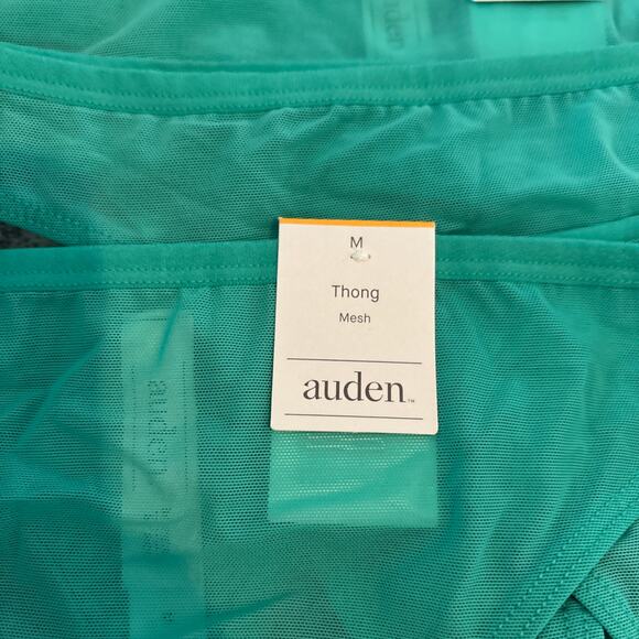 NWT Auden‎ Mesh Thong Panty Teal Green Women's Size Medium Set of 3 - Picture 2 of 4